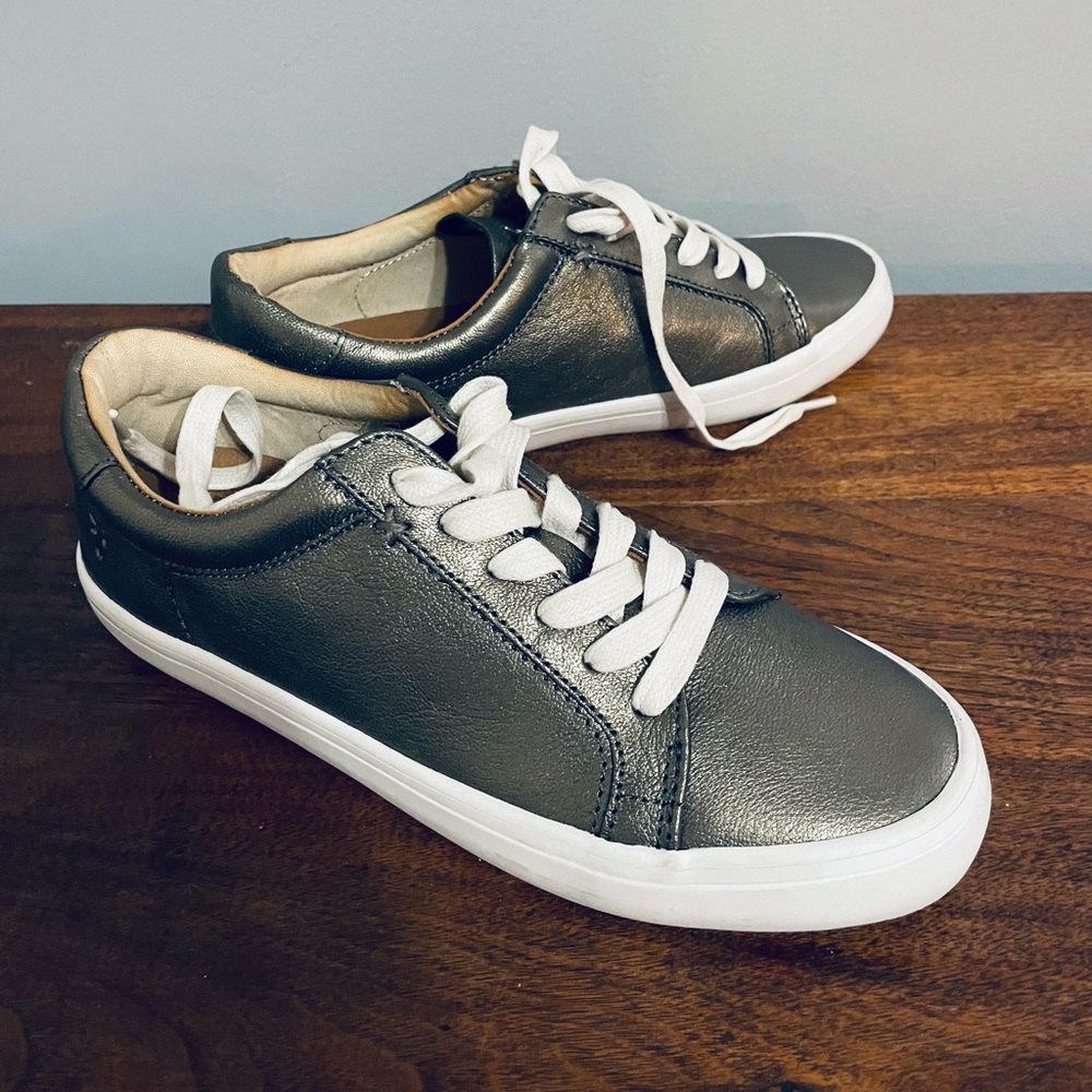 Frye silver sneakers, size 8